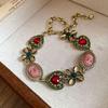 Elegant Multi-layer Floral Diamond Bracelet: High-End Geometric Design for Fashionable Women