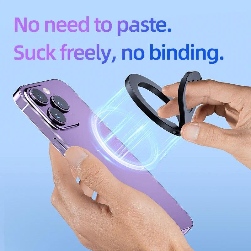 2 In 1 Magnetic Cell Phone Ring Holder Stand Bottle Opener Kickstand For MacSafe iPhone 15 14 13 12 Desktop Mobile Bracket Mount