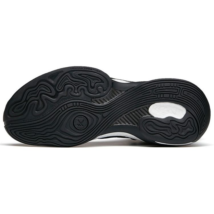 Anta KT7 Thompson 7th Generation Ink Wash Shock Absorption Non-Slip Wear-Resistant Low-Top Basketball Shoes Men Sneaker Black Blue 112141101-8