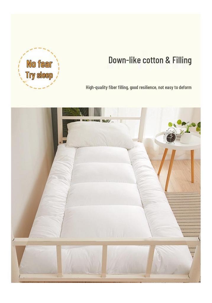 Feather Velvet Foldable Mattress - Brushed, Thickened for Students & Kids (Single/Double Bed)