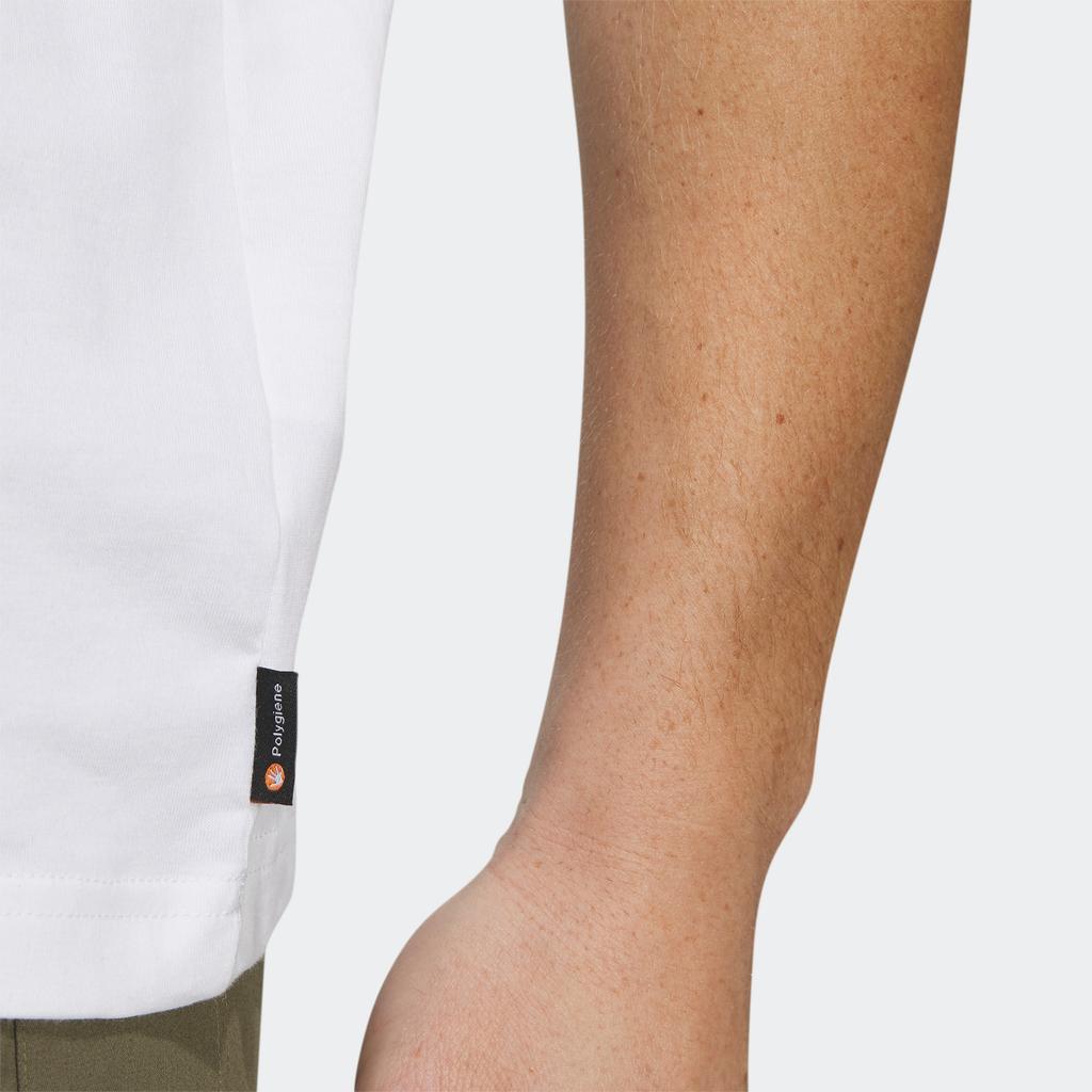 Adidas Short Sleeve Graphic Tee With Letter Pattern Men Tops White IB8691