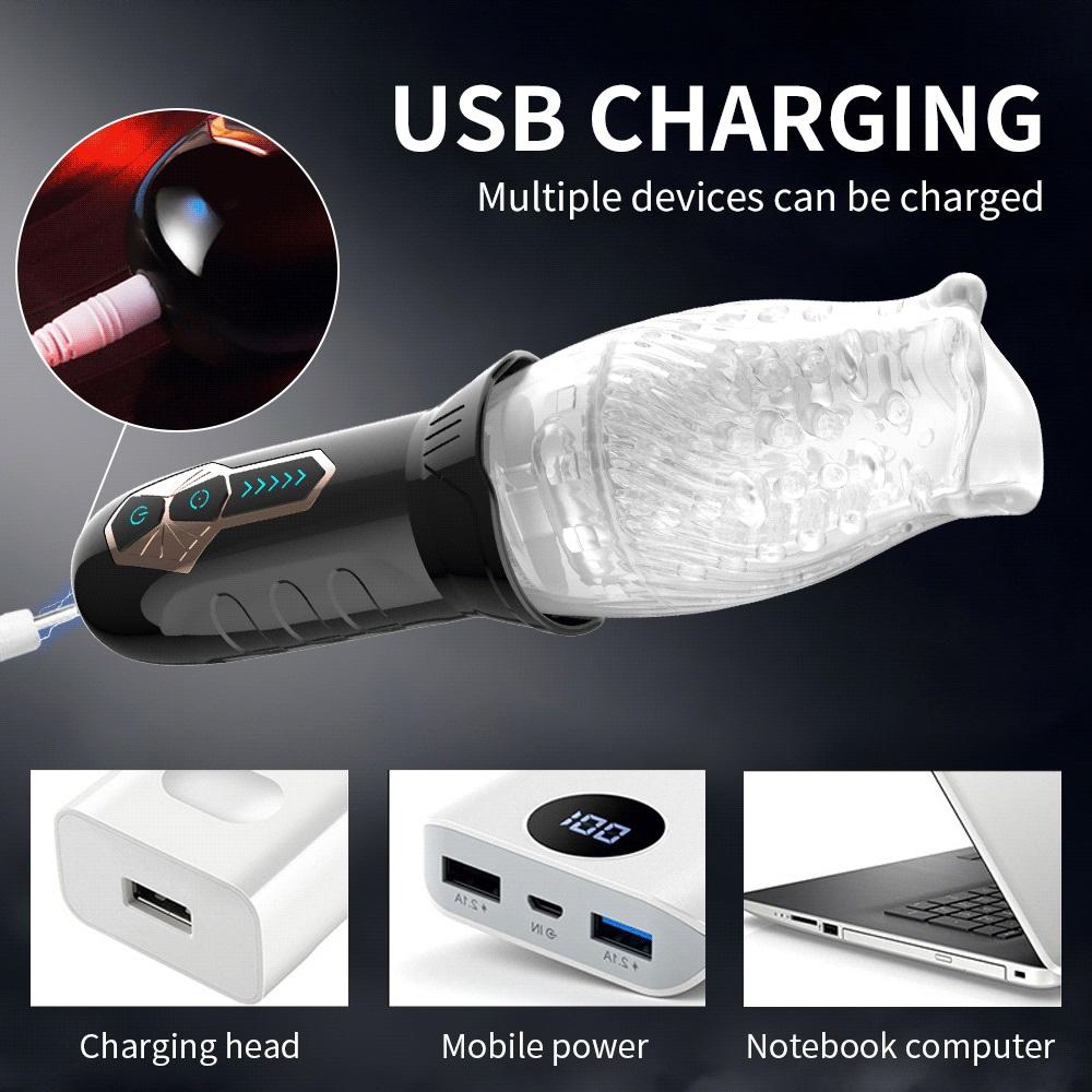 Male Automatic Masturbator Cup 360° Rotating  Penis Blowjob Pussy Stimulator Vagina Real Oral Vibrator Sex Toys for Adults Men