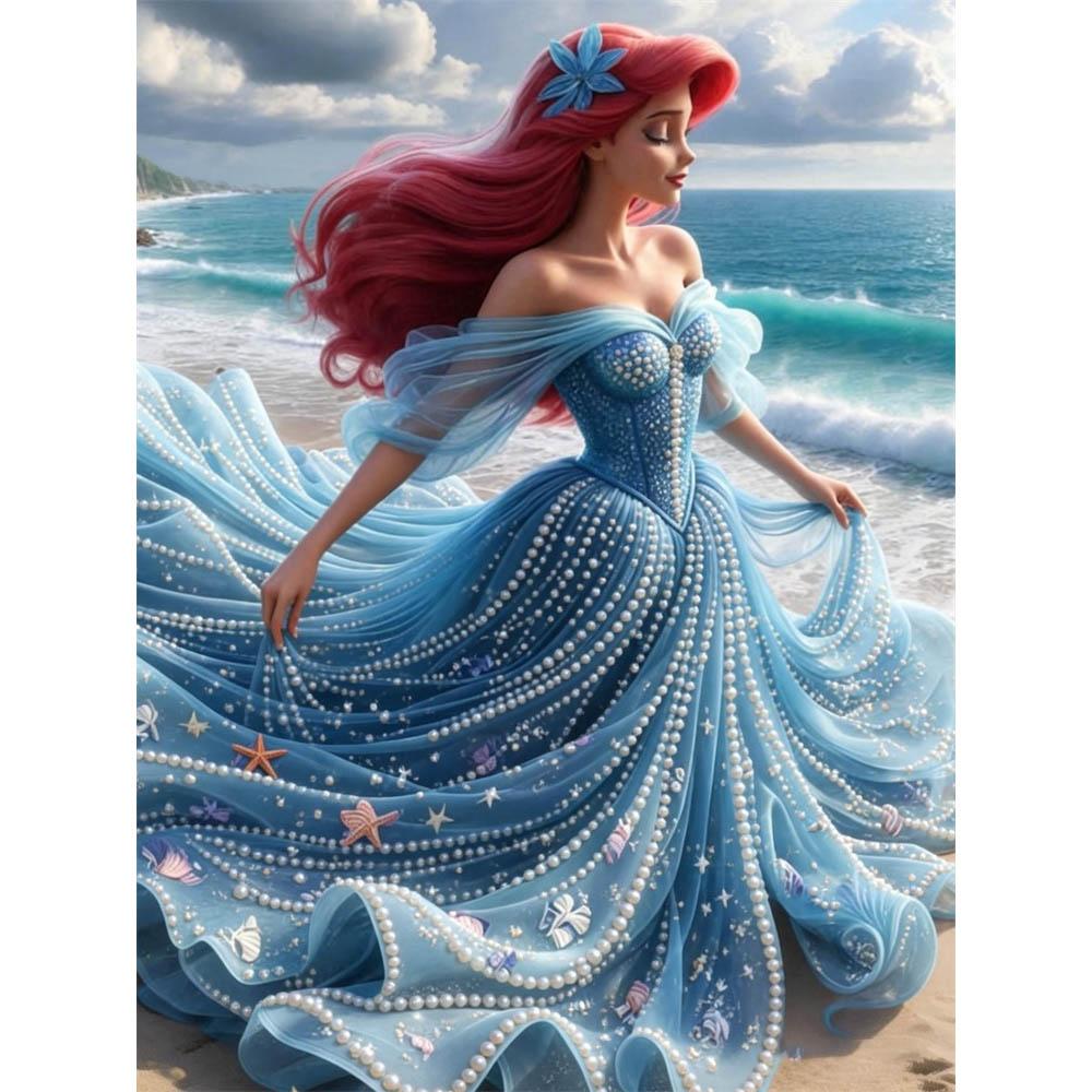 

Disney The Little Mermaid Ariel Beach DIY Pearl Artwork A Handmade Gift Suitable for Wall Decoration Suitable for Both Home and Office Environments 35x45cm