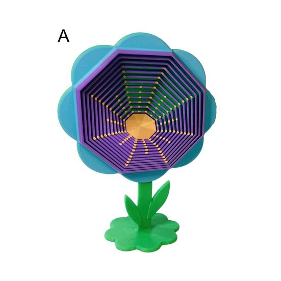 Flower Fractal Hexagon Fidget Toy Stress Anxiety Relief Desk Rotating Toy Kids Adults Pocket Size Travel Geometric Hexagon Sensory Toy