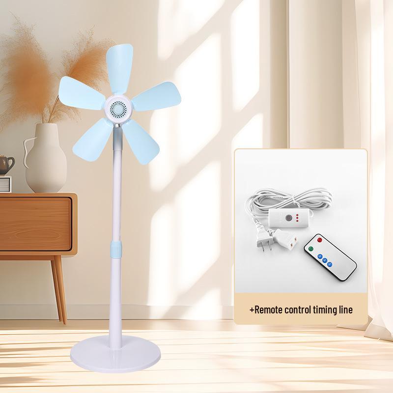 Quiet Small Electric Floor Fan with Soft Blades for Bedroom, Dorm, or Rental