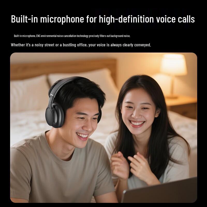 Newmine T10 Active Noise Cancelling Wireless Over-Ear Headphones