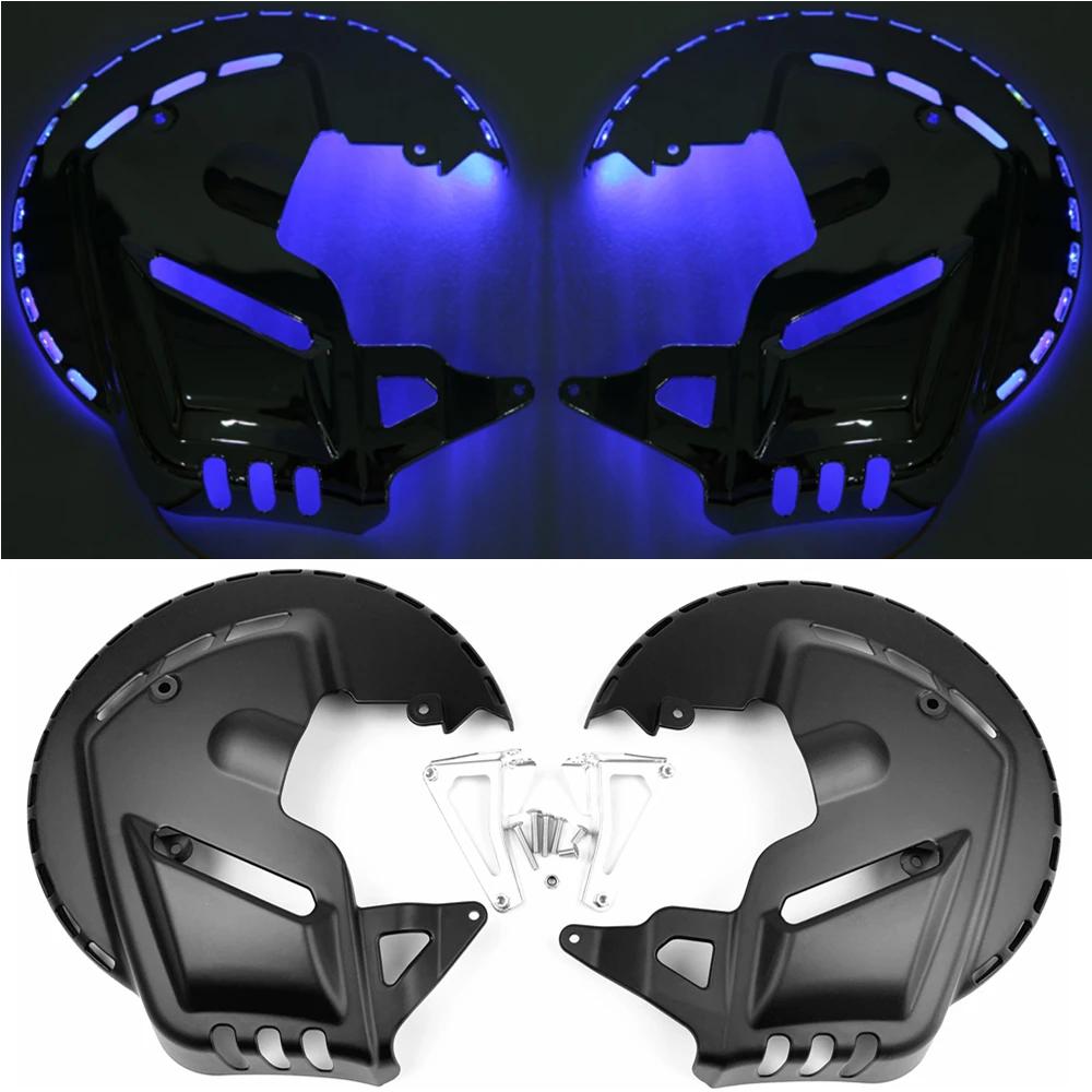 Matt Black For Honda GOLDWING GL1800 Brake Disc Rotor Covers LED 2001-2014 For HONDA F6B 2013 2014 2015