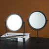 Metal Makeup Mirror with Stand Round Dressing Mirror Retro Desktop Mirror  Bedroom