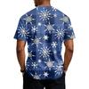 Men's Quick Dry Short Sleeve Neck T-Shirt with Christmas Print