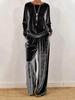 1116 New Women's Clothing, Casual Round Neck Pullover, Long Sleeves and Trousers, Velvet Multi-color Women's Suit.