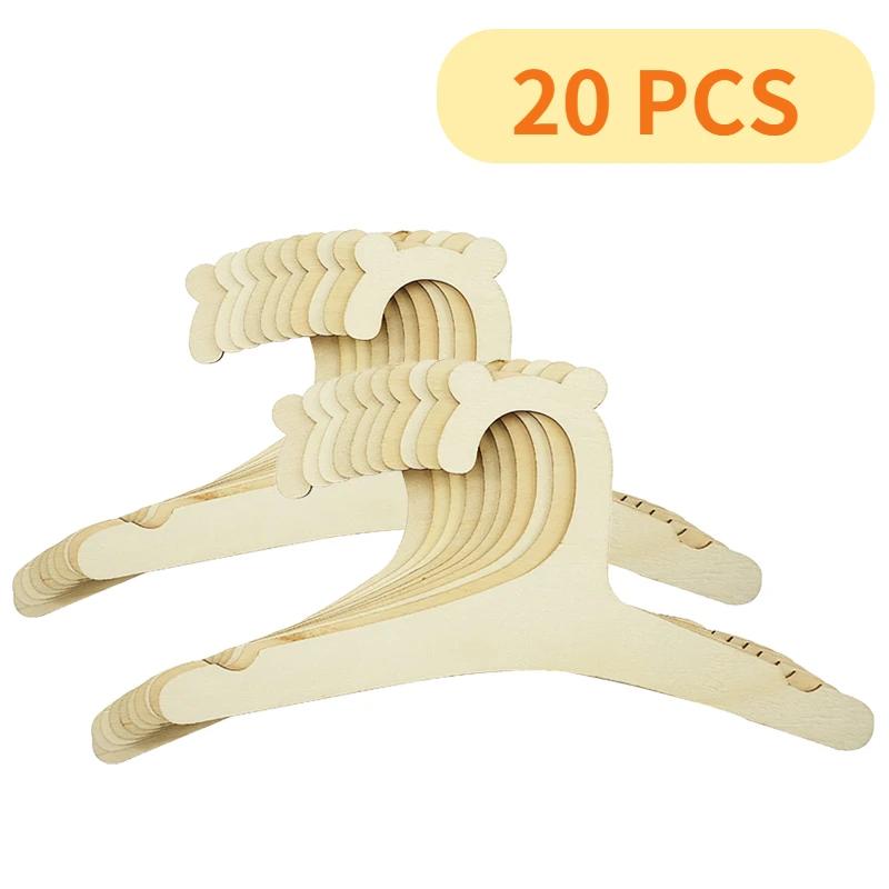5/10 Pcs Creative Baby Clothes Hanger Rack Baby Mini Wooden Hanger Home Girls Princess Room Nursery Decor for Kids Present