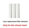 3/7 Colors Change Temperature Sensor Led Pressurized Shower Filter High Pressure Turbo Propeller Showerhead Bathroom Accessories