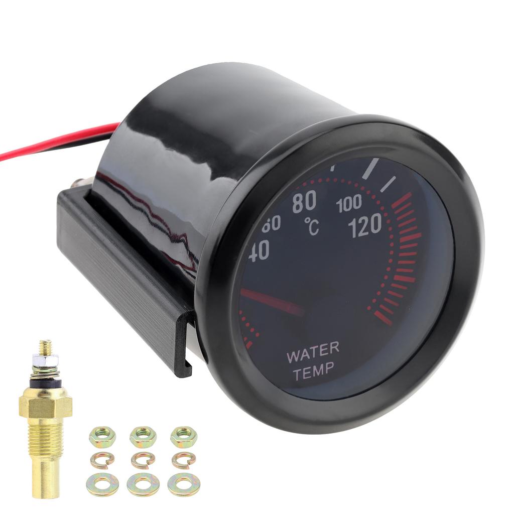Universal 52 mm 12V Car Water Temperature Gauge 40 - 120 Degree Celsius Water Temp Meter for Car / Boat / Truck / ATV with Temperature Sensor
