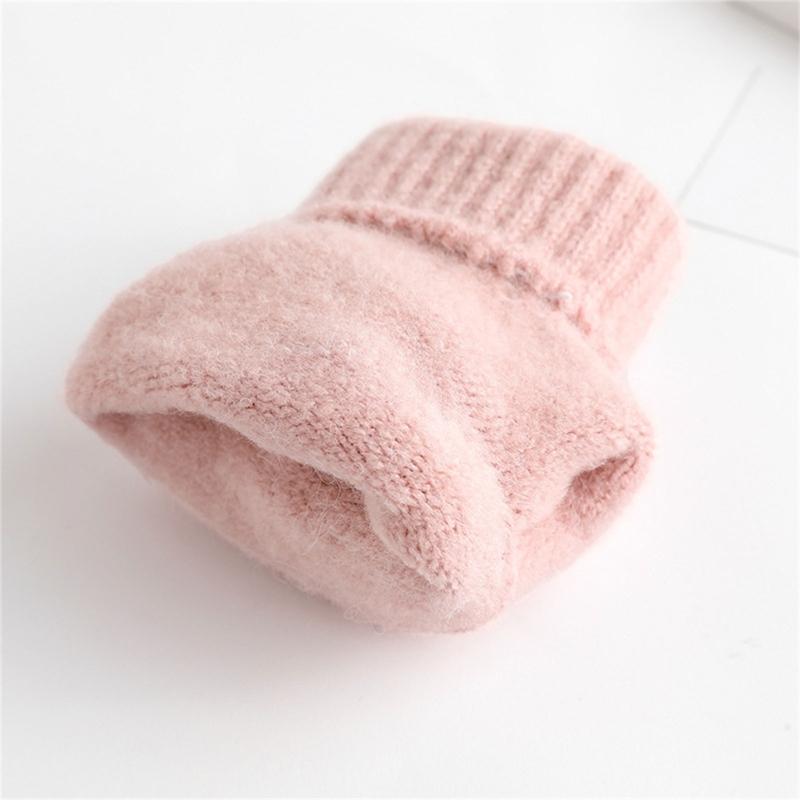 2pack Flexible Finger Movement Gloves Cold Weather Knitted Gloves Child Gloves for Daily Use
