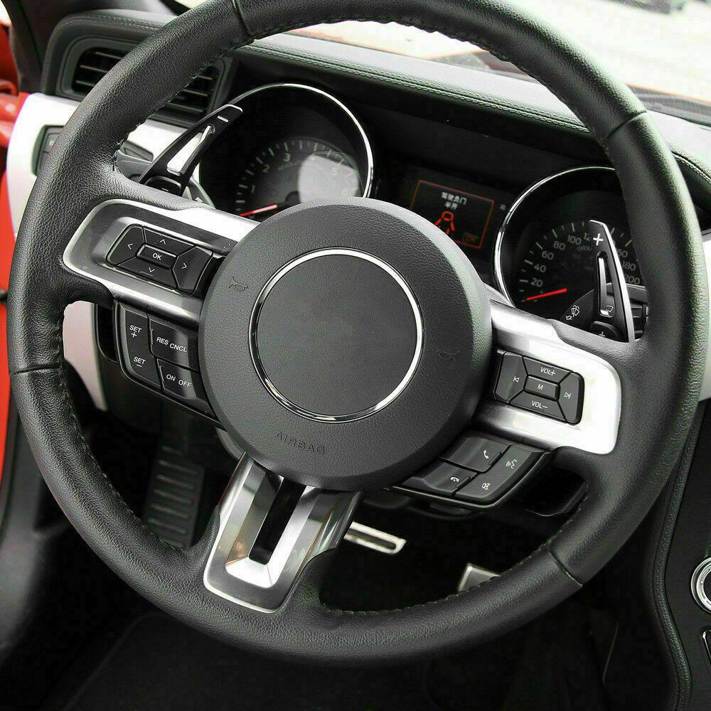 For Ford Steering Wheel Shift Paddle Shifter Trim Cover for Ford Mustang 2015+
