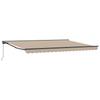 Retractable Awning Frame Beige 450 X 300 Cm Polyester with PU Coating
