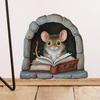 3D Stereo Mouse Hole Kitten Stickers: Creative Self-Adhesive Wall Corner Decor for Bedroom