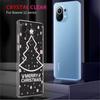 Frohe Weihnachten im Winter, transparente Hülle für Xiaomi Mi Poco X3 NFC M3 Pro F3 F1 11 Lite 12 Note 10 11T 9T, transparente Telefonabdeckung