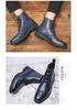Men's High-Top Lace-Up Leather Boots, Trendy Burnished Style, Large Sizes for Autumn/Winter Outdoor Fashion