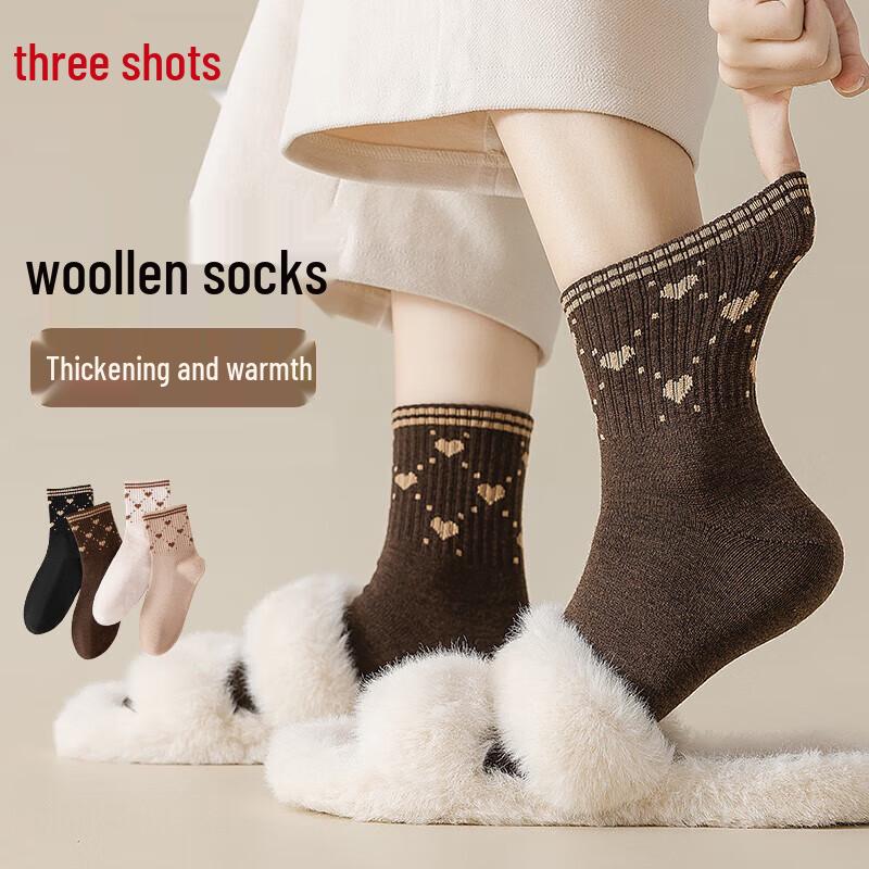 Sanqiang Women s Wool Blend Thermal Socks (Rongrong Series) One Size