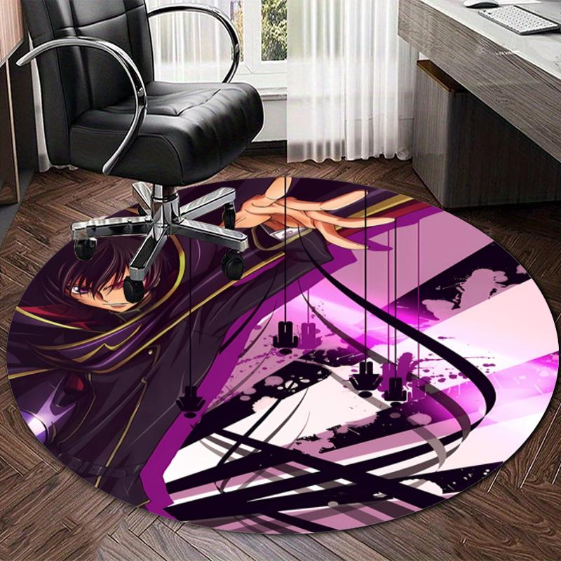 Personalized Code Geass Round Chair Office Rug - Perfect for Mat, Office Chair & More - Ideal Gift for Birthdays and Holidays