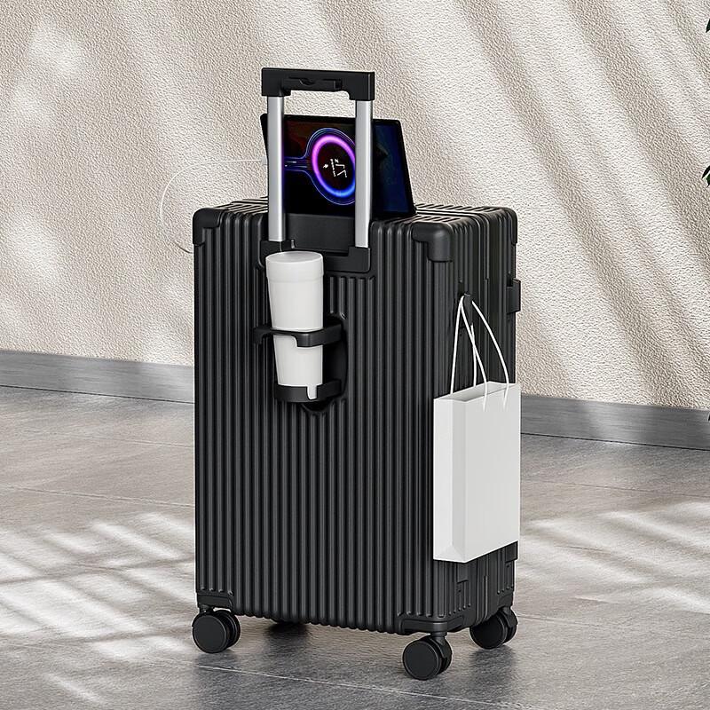 WEZHO Travel Suitcase with USB & Cup Holder