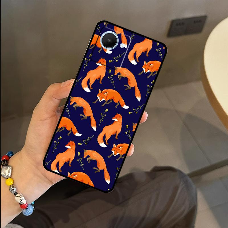 

Cartoon Foxes Animal Case For Realme C63 C61 C55 C51 C53 C25 C65 C67 C71 C75 GT6 GT7 Pro 11 12 13 14 15 Pro Plus Realme 12 Pro