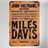 Vintage Rusty Orange Metal Sign John Coltrane Miles Davis Jazz Performance Tin Sign for Bar Cafe Man Cave Home Decor Collectible