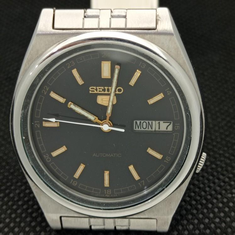 POUŽITÉ VINTAGE SEIKO 5 AUTOMATIC 7009A JAPONSKO PÁNSKÉ ORIGINÁLNÍ HODINKY CIFERNÍKU a415779-2 SKU621d-a415779