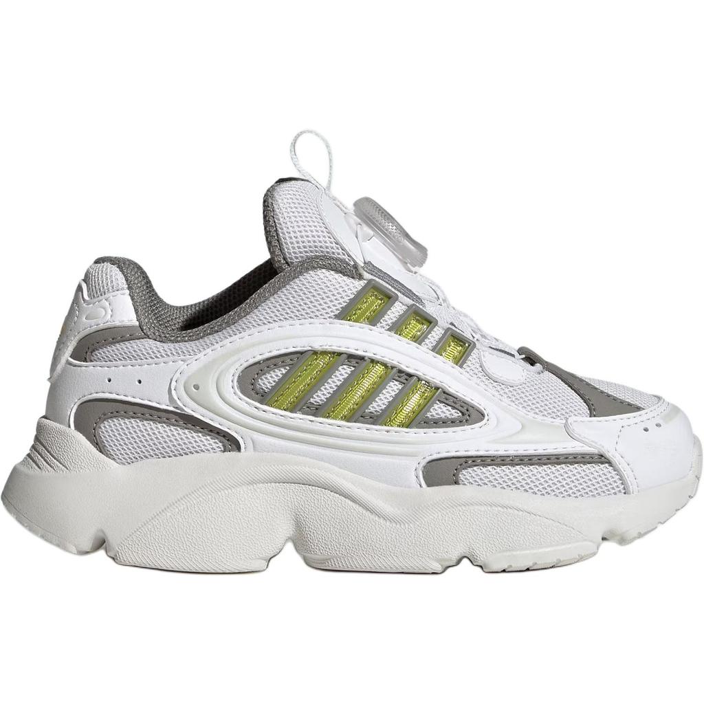 Adidas Originals Ozmillen Boa Shoes Comfortable Versatile Low Top Casual Shoes Kids Shoes White Green HQ0275