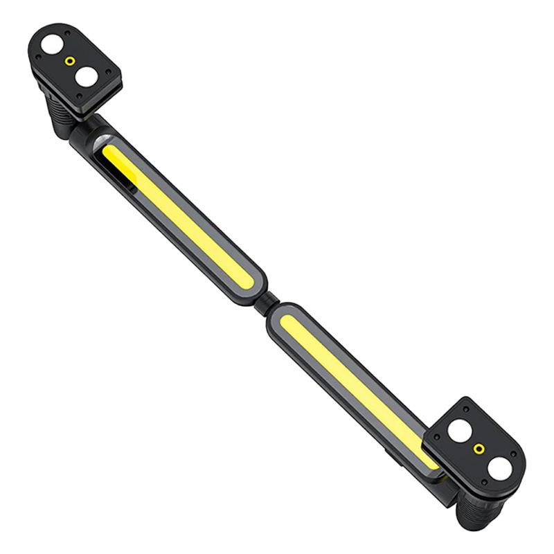 Супер яркий рабочий фонарь для механика, 4400 мАч, перезаряжаемый, светодиодная планка для освещения подкапотного пространства с крючками, светодиодный рабочий фонарь для экстренных случаев чёрный