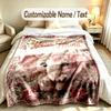 Elefanten-Thema Weiche Decke Personalisierter Benutzerdefinierter Name Textdruck Warme Decke Zuhause Sofa Schlafzimmer Dekoration