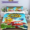 3Pcs Super Wings Adventure Bedding Set Quilt Cover Pillowcase Home Christmas Xmas Halloween Gift 1 Duvet Cover 2 Pillowcase M929155