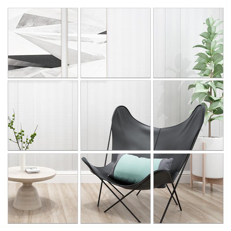 

Зеркальная наклейка на стену сделай сам, самоклеящаяся ПЭТ, зеркало в полный рост, мягкое, для ванной комнаты, самоклеящаяся бумага 15*15 см серебряный