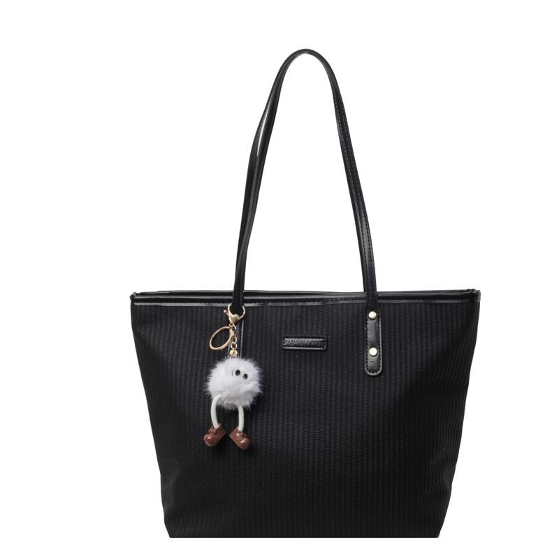 

Премиальная сумка для поездок на работу большой вместимости Женская сумка Популярная зарубежная сумка через плечо Портативная сумка-тоут чёрный