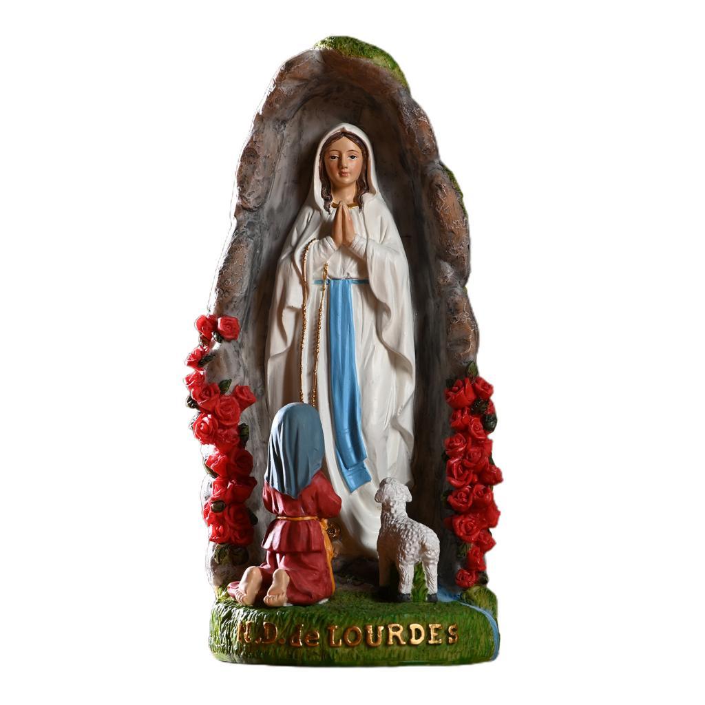 8'' Virgin Mary Religious Figurine Christian Sculpture Home Decoration Gifts