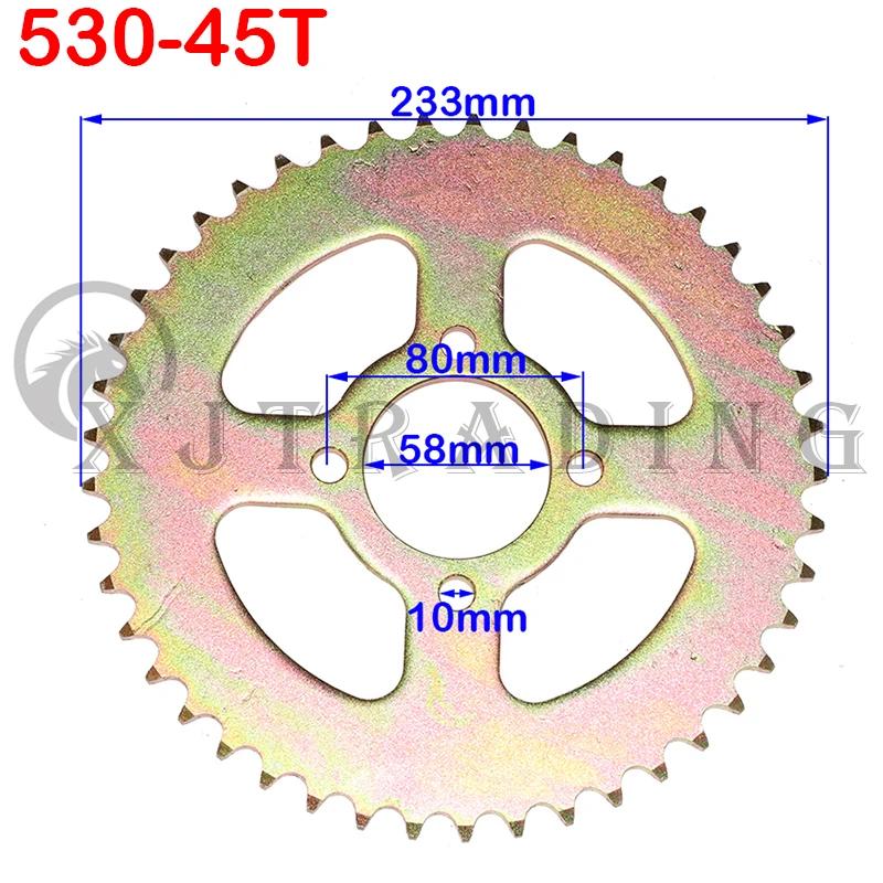 530 Chain 28T/31T/32T/35T/37T/40T/41T/45T Teeth Rear Sprocket For ATV Quad Pit Dirt Bike Buggy Go Kart Motorcycle Motor Parts