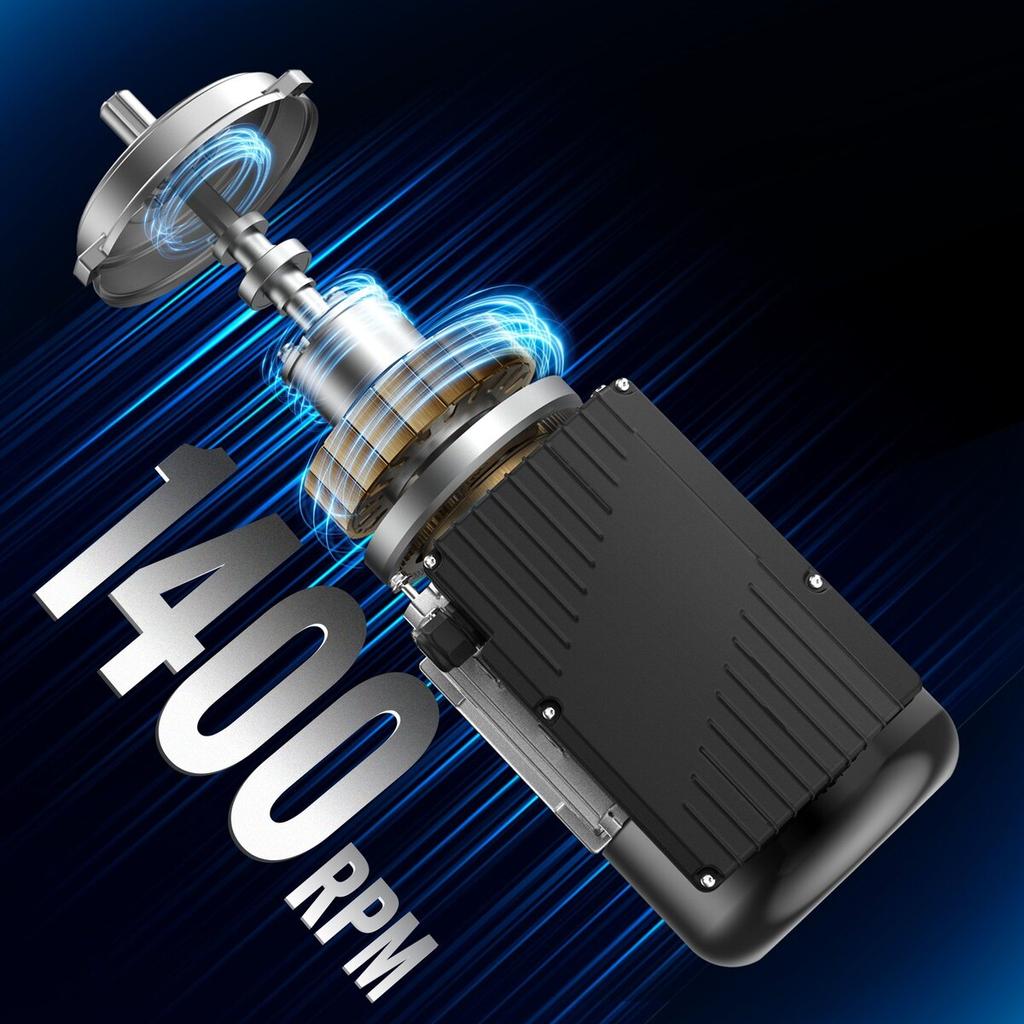 0.55KW Electric Motor 1400RPM AC 220~240V 4.5A 1-Phase 19mm Keyed Shaft