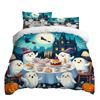 Halloween Three-piece Bedding Set Quilt Cover Pillowcase Brushed Fabric Thickened