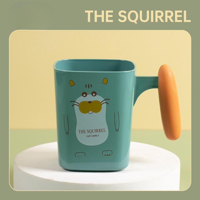 

Утолщенный детский мультяшный стакан для зубной щетки, большой емкости, бытовой пластиковый стакан для умывания 501-600ml зелёный