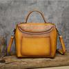 Johnature Rabbit Embossed Handbag Genuine Leather Retro Women Bag Versatile Real Cowhide Handmade Shoulder Bags