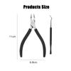2Pcs Black Dead Skin Pliers Nail Clippers for Thick Nail And Ingrown Toenails Beauty Tool For Women Nail Art Salon
