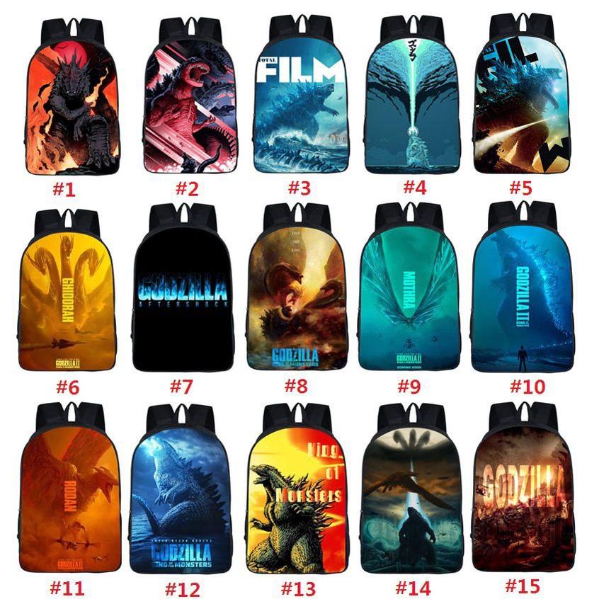 Durable 3d Godzilla King Of The Monsters Backpack Kids School Bag With Classic Appeal