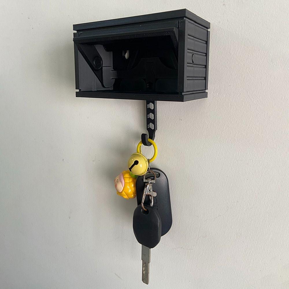 Multifunctional Wall Mount Key Rack with Opening Door Decorative Key Hanger  Wall Decoration
