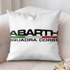 A-Abarth Racing Car Logo Cool Cushion Cover Silky Short Plush Invisible Zipper Dustproof Sofa Pillow Case For Home Decor