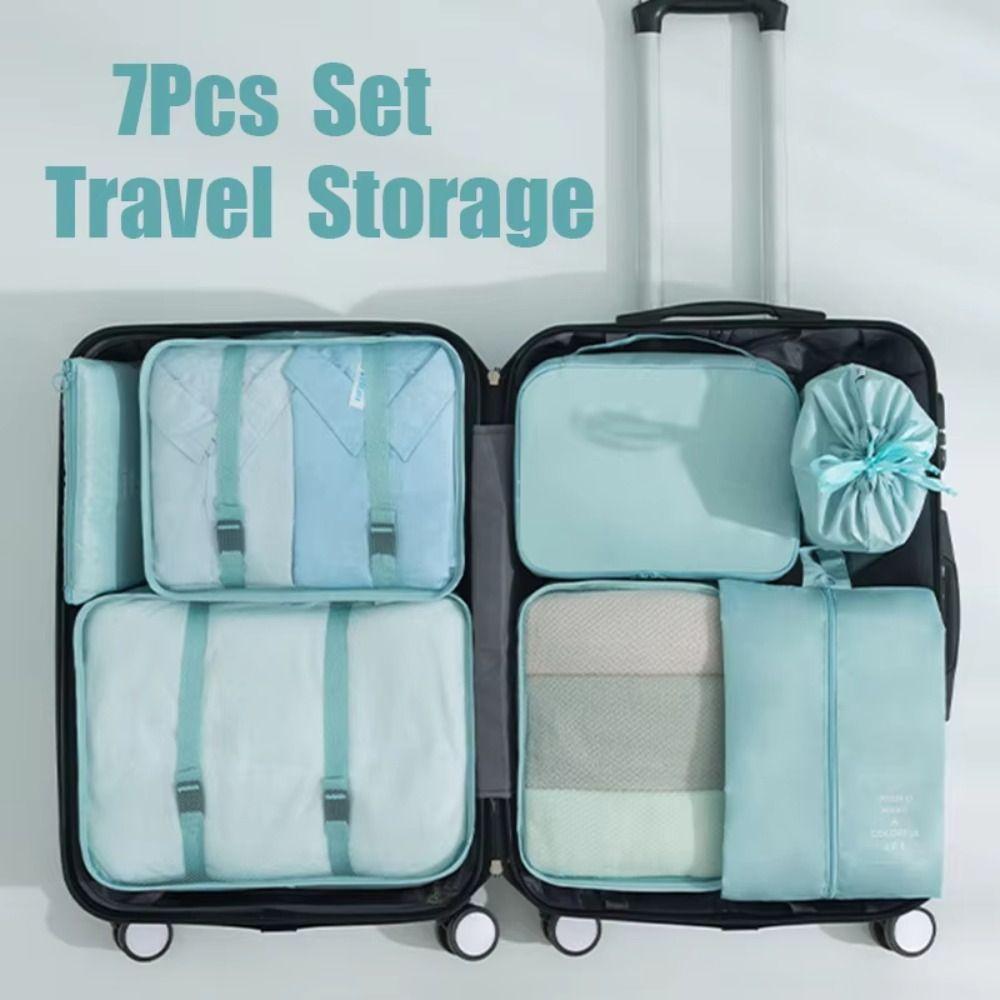 Waterproof Travel Compression Packing Cubes Bag Space-saving Thickened Luggage Storage Bag Wear-resistant Durable