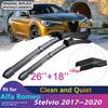 For Alfa Romeo Stelvio 2017~ 2018  Tipo 949 SUV Car Wiper Blades Front Windscreen Windshield Wipers Car Accessories