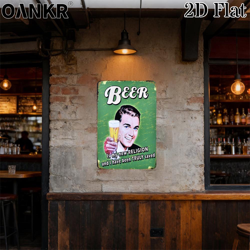 Vintage Art Beer Poster Metal Tin Sign Beer Man Posters Metal Signs for Man Cave Pub Bar Home Wall Decor Plaque