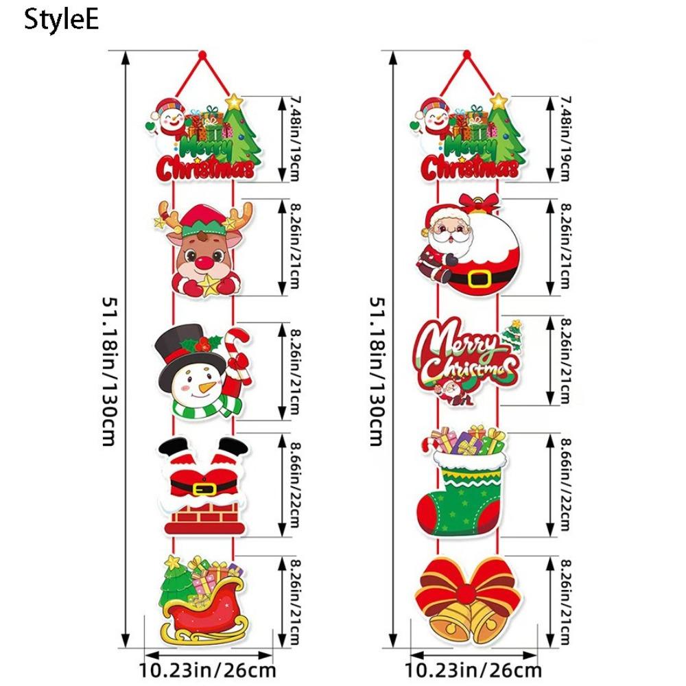 Reindeer Christmas Hanging Flag Santa Claus Door Decor New Christmas Door Hanger  Home