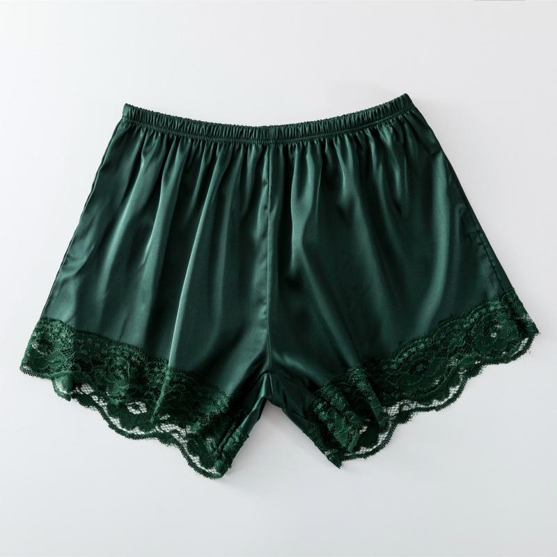 Women's Lace Trim Anti-Exposure Silk-Inspired Loose Shorts - Plus Size Summer Safety Leggings